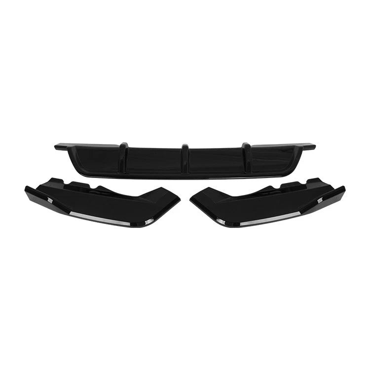 REAR BUMPER DIFFUSER SPOILER LIP FOR BMW X1 F48 2016-2022 M SPORT GLOSS BLACK