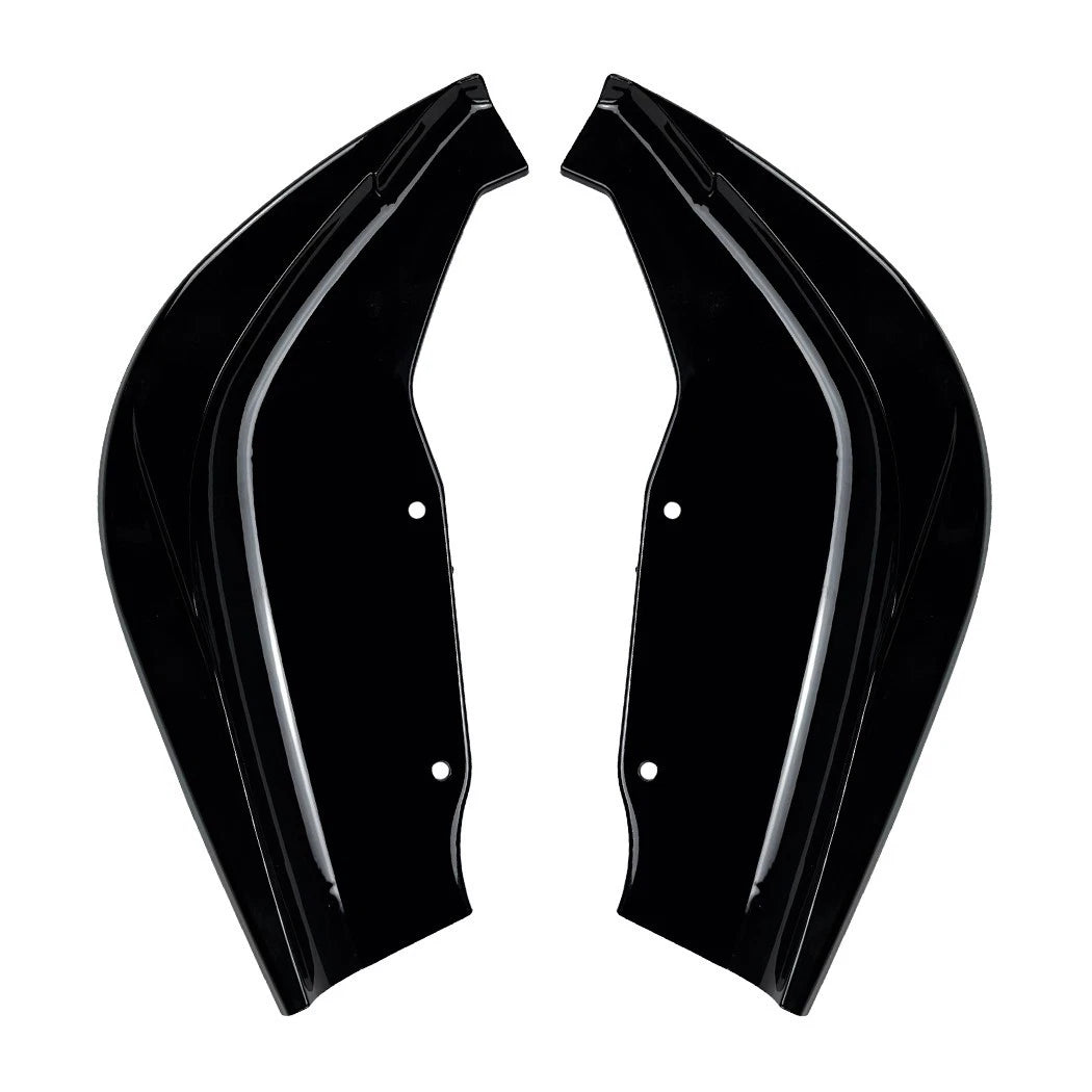 FOR BMW 1 SERIES F40 M SPORT REAR SIDE SPLITTER BUMPER DIFFUSER GLOSS BLACK 19+