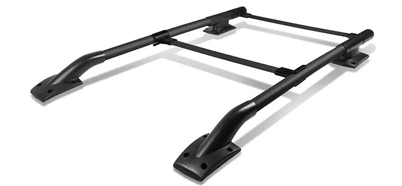 FOR NISSAN NAVARA NP300 D40 FRONTIER 4 DOOR ROOF RAILS RACK CROSS BARS BLACK 04+
