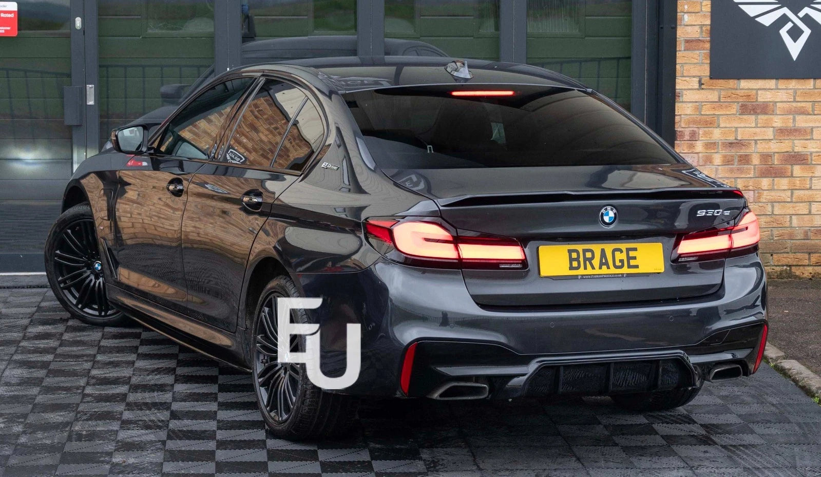FOR BMW 5 SERIES G30 G31 REAR BUMPER DIFFUSER M5 STYLE M SPORT GLOSS BLACK 17-23