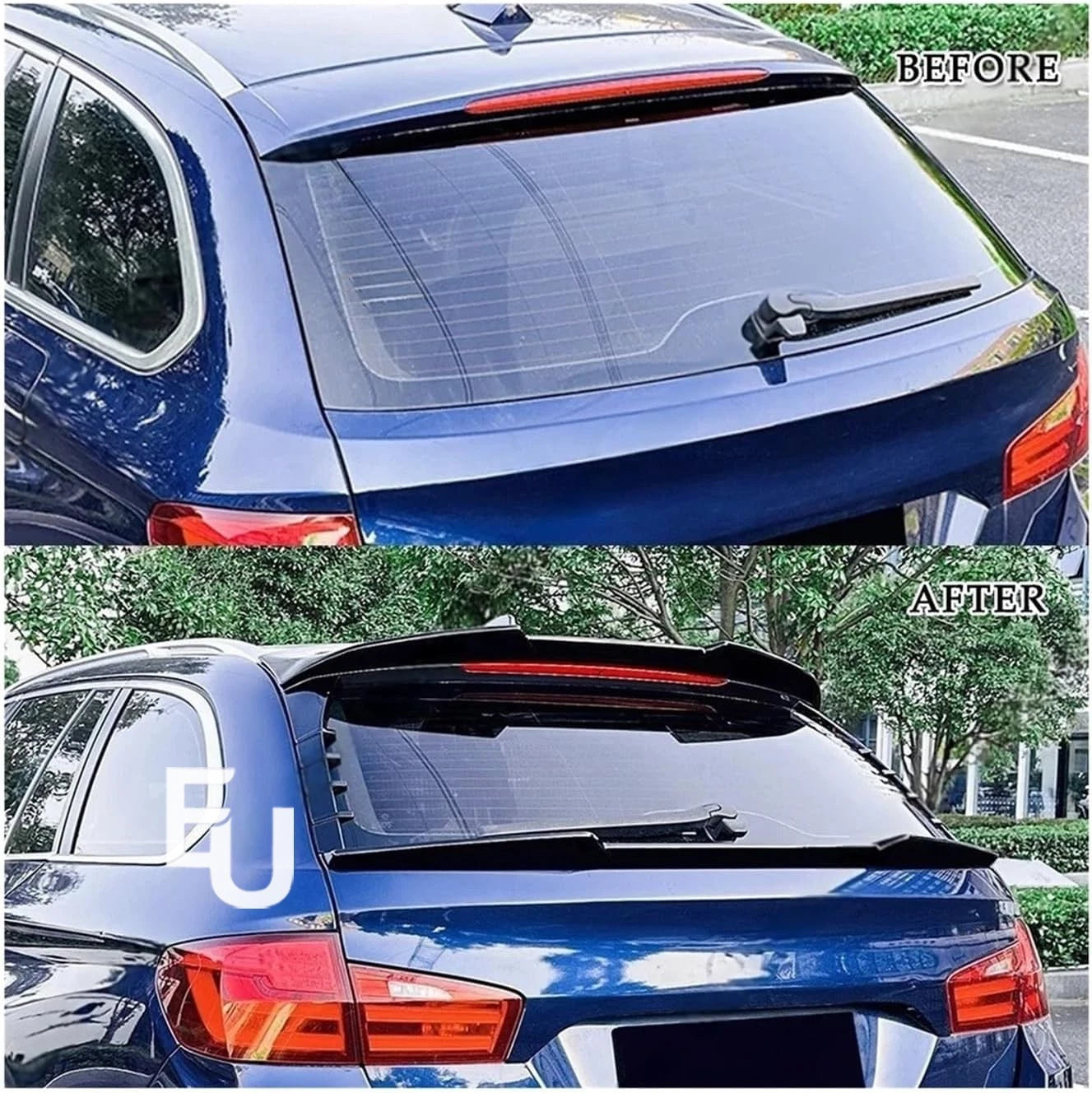 FOR BMW 5 SERIES F11 ESTATE REAR TRUNK LID LIP ROOF SPOILER GLOSS BLACK 10-16