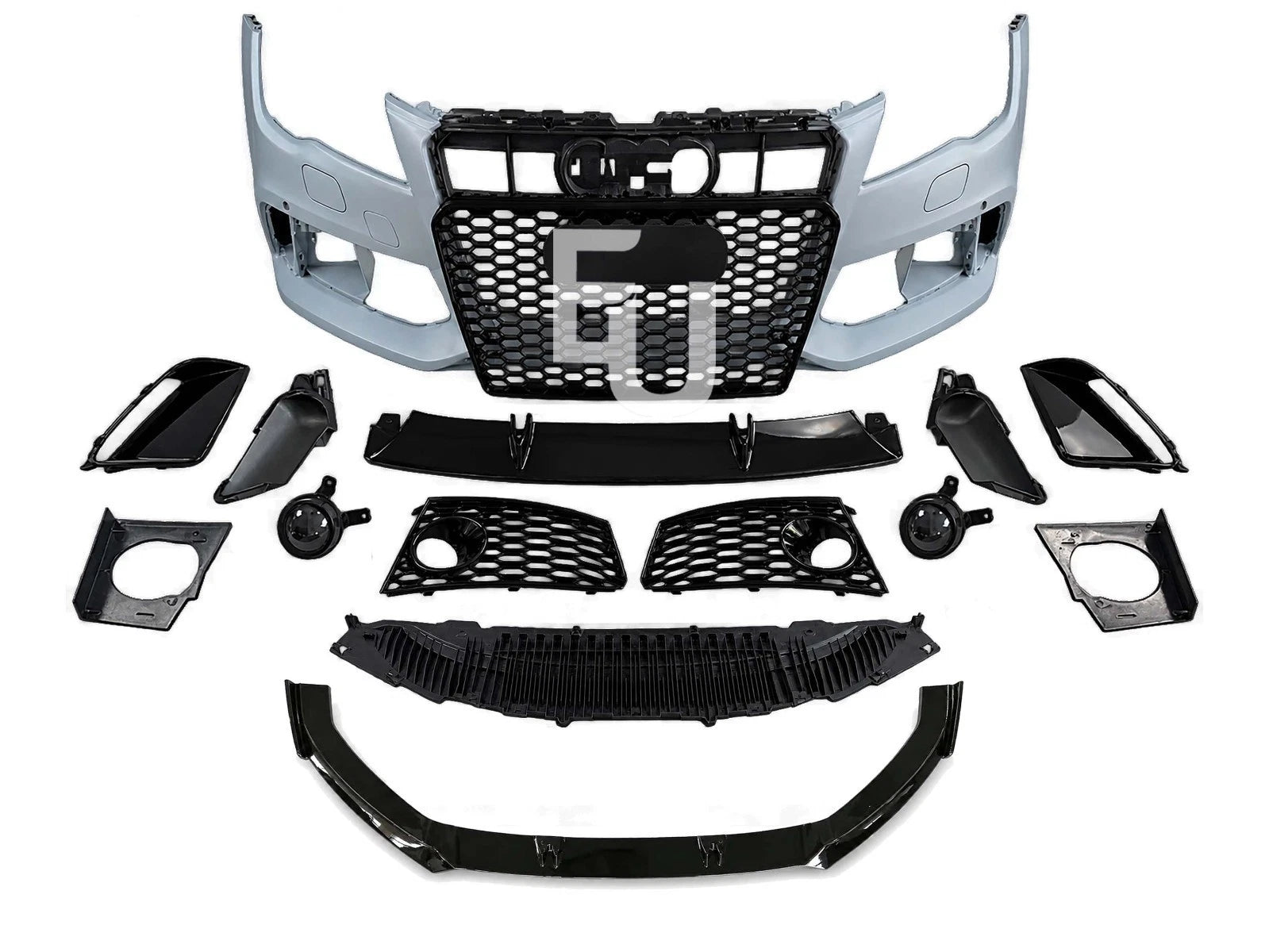 RS7 LOOK FRONT BUMPER CONVERSION KIT FOR AUDI A7 S7 C7 2011-14 GRILLE W/SPLITTER