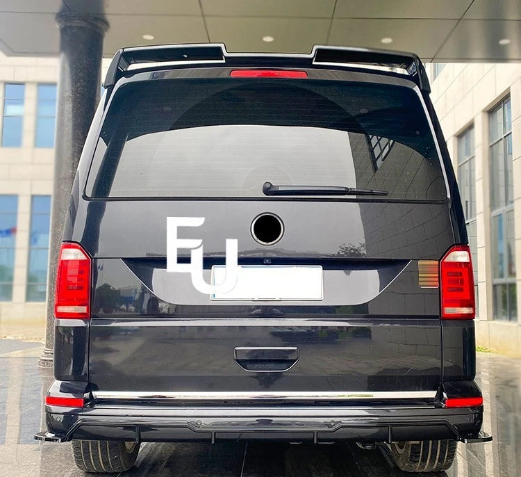 FOR VW TRANSPORTER T6 T6.1 REAR BUMPER DIFFUSER BLADE VALANCE GLOSS BLACK 2015+