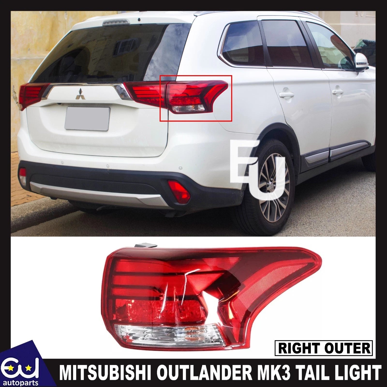 RH RIGHT REAR OUTER TAIL LIGHT LAMP FOR MITSUBISHI OUTLANDER MK3 ZJ ZL 2016-2020
