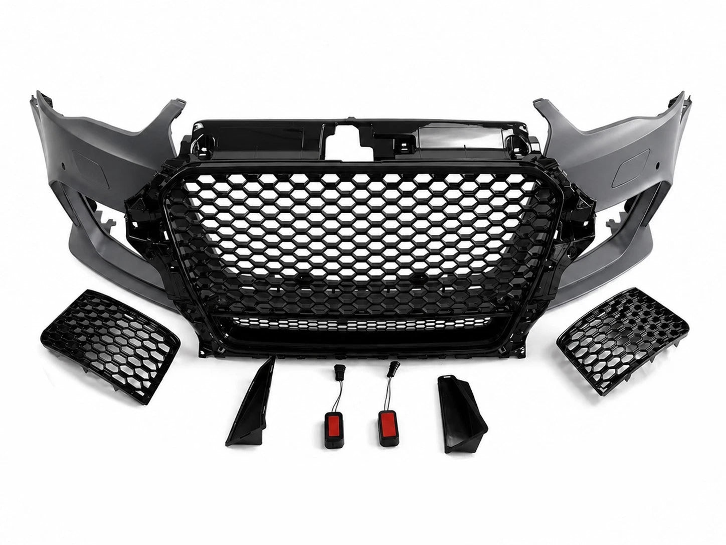 RS3 STYLE FRONT BUMPER CONVERSION KIT FOR AUDI A3 S3 8V 2012-2016 SEDAN W/GRILLE