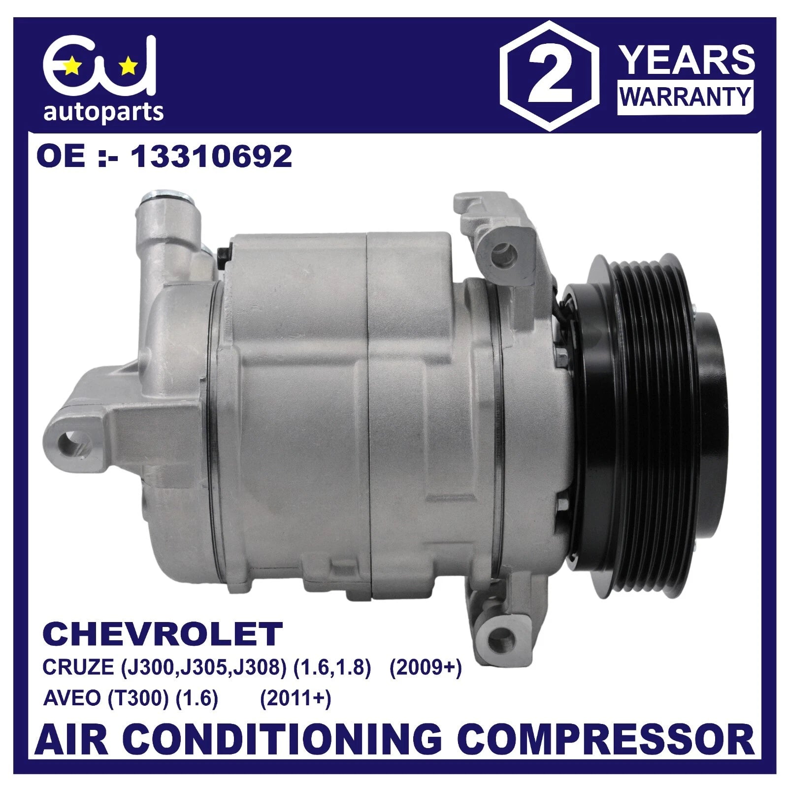 AIR CONDITIONING A/C COMPRESSOR FOR CHEVROLET CRUZE AVEO J300 T300 1.6 1.8 2009+