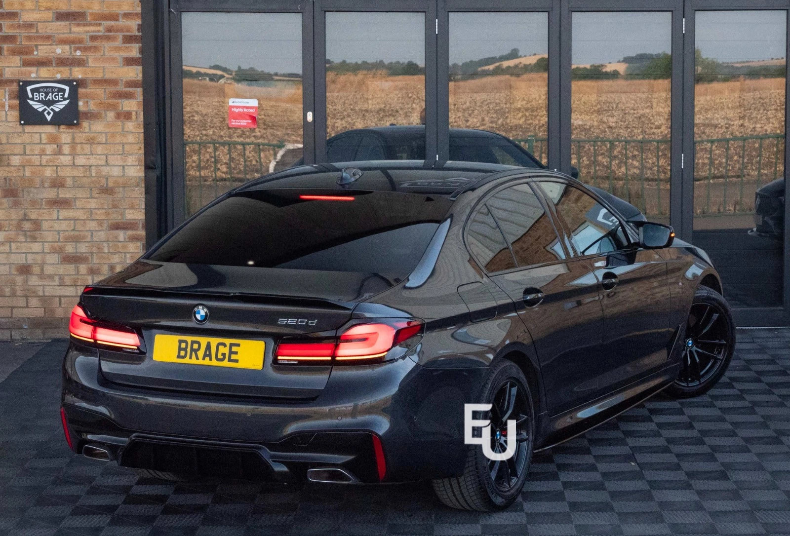 FOR BMW 5 SERIES G30 G31 REAR BUMPER DIFFUSER M5 STYLE M SPORT GLOSS BLACK 17-23