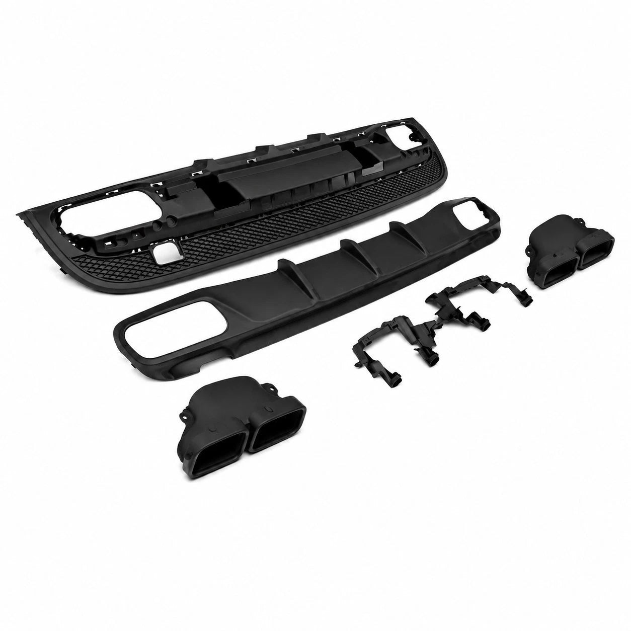 FOR MERCEDES GLA CLASS X156 AMG GLA45 ED1 LOOK REAR DIFFUSER TAILPIPES 2013-2018