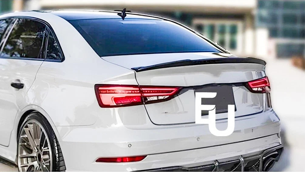 REAR TRUNK BOOT SPOILER FOR AUDI A3 S3 RS3 8Y S LINE SALOON M4 20+ CARBON LOOK