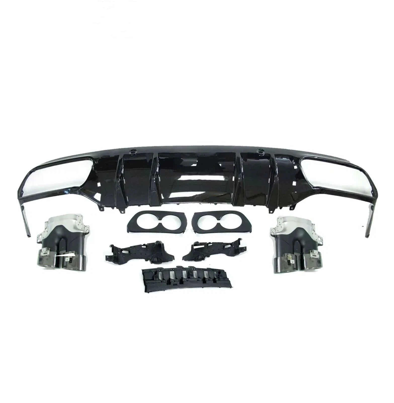 FOR MERCEDES C CLASS A205 C205 COUPE AMG C43 STYLE REAR DIFFUSER FACELIFT 2019+