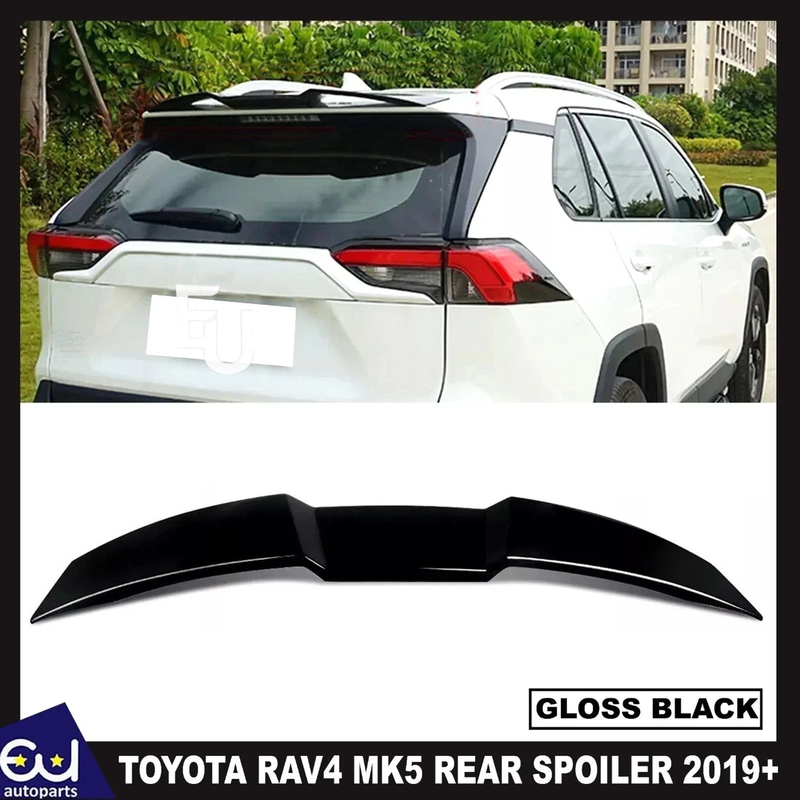 FOR VW GOLF 7 MK7.5 VII GTI R GTD 2014-2019 REAR ROOF SPOILER WING GLOSS BLACK