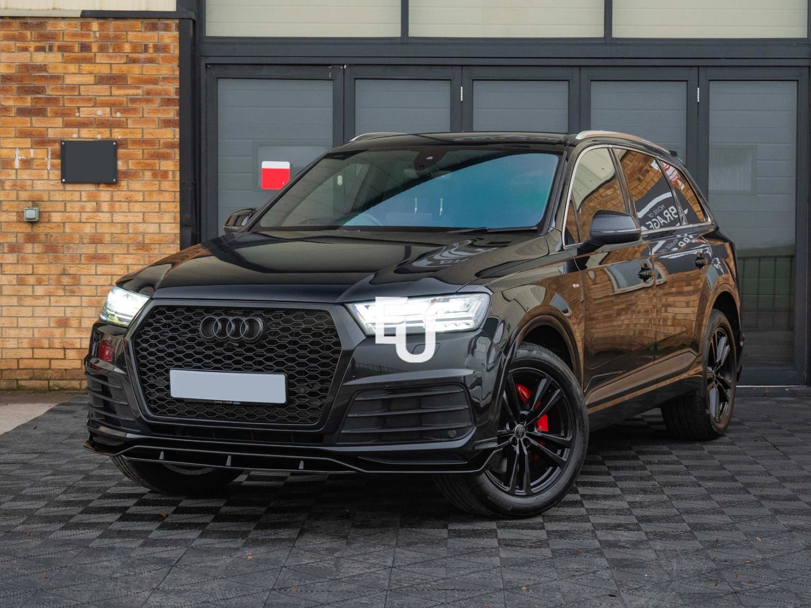 FOR AUDI Q7 4M SLINE SQ7 2015-2019 FRONT GRILLE HONEYCOMB GRILL RSQ7 STYLE BLACK
