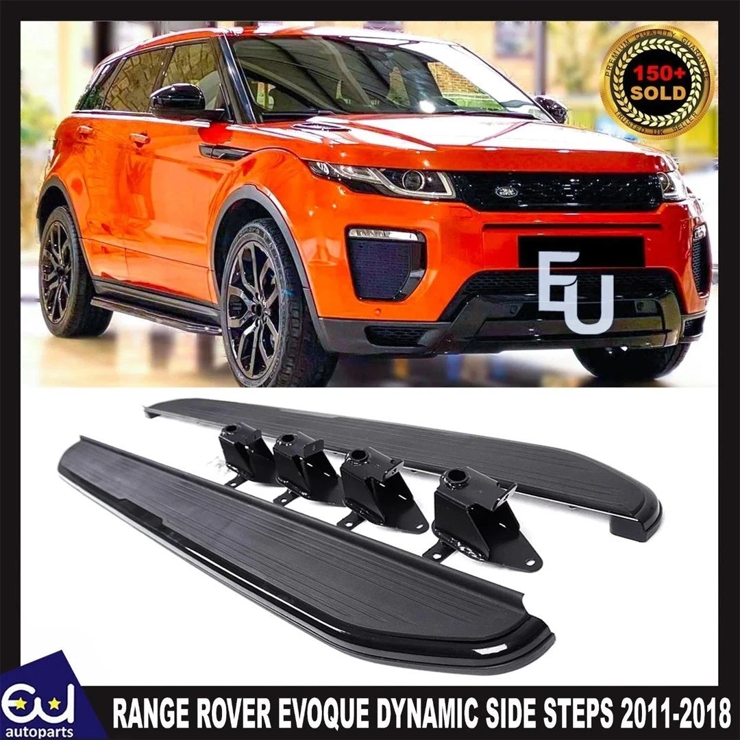 FOR RANGE ROVER EVOQUE DYNAMIC SIDE STEPS RUNNING BOARD ALUMINIUM OE STYLE BLACK