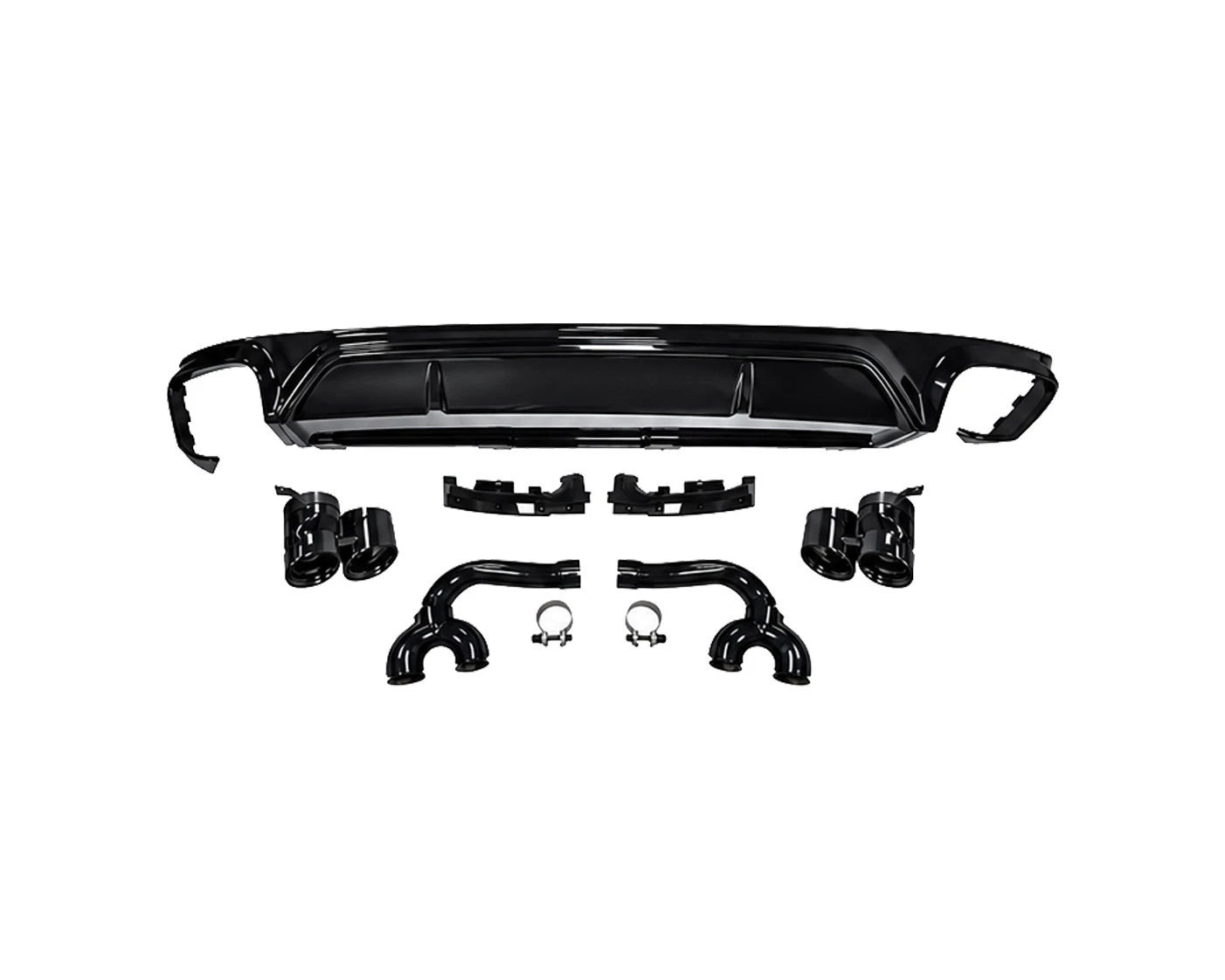 SQ8 CONVERSION BODYKIT FRONT SPLITTER REAR DIFFUSER FOR AUDI Q8 S-LINE 2019-2023