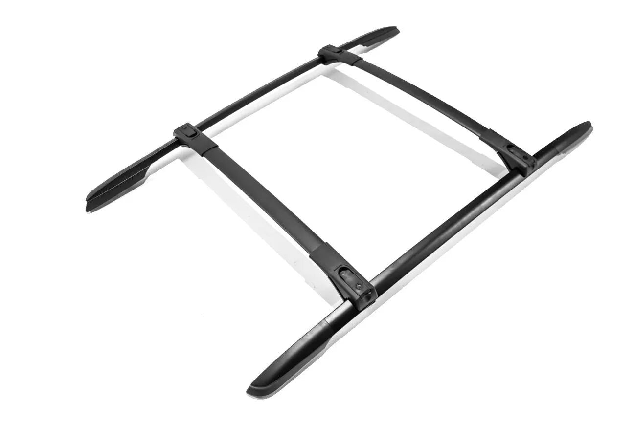 FOR TOYOTA RAV4 MK4 ALUMINIUM BLACK ROOF RAILS RACK CROSS BARS SET 2012-2019
