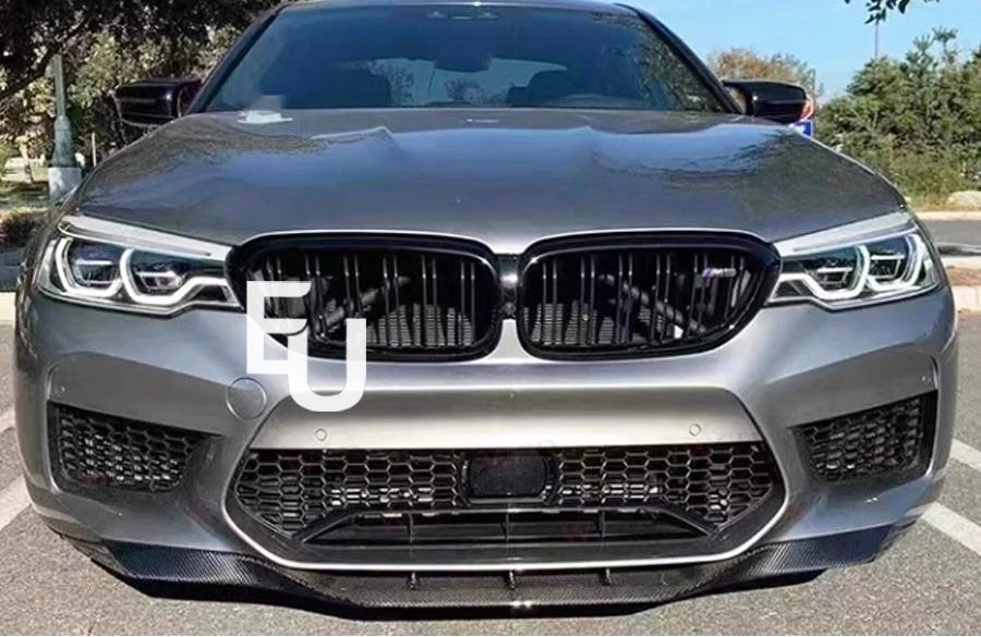 FOR BMW F90 M5 RKP STYLE FRONT BUMPER LIP SPOILER SPLITTER CARBON LOOK 2017-2020