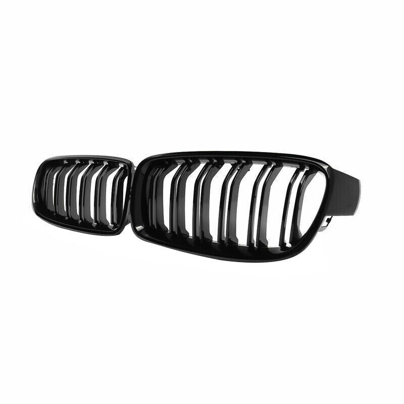 FOR BMW 3 SERIES F30 F31 DUAL LINE KIDNEY  GRILLE GRILL GLOSS BLACK