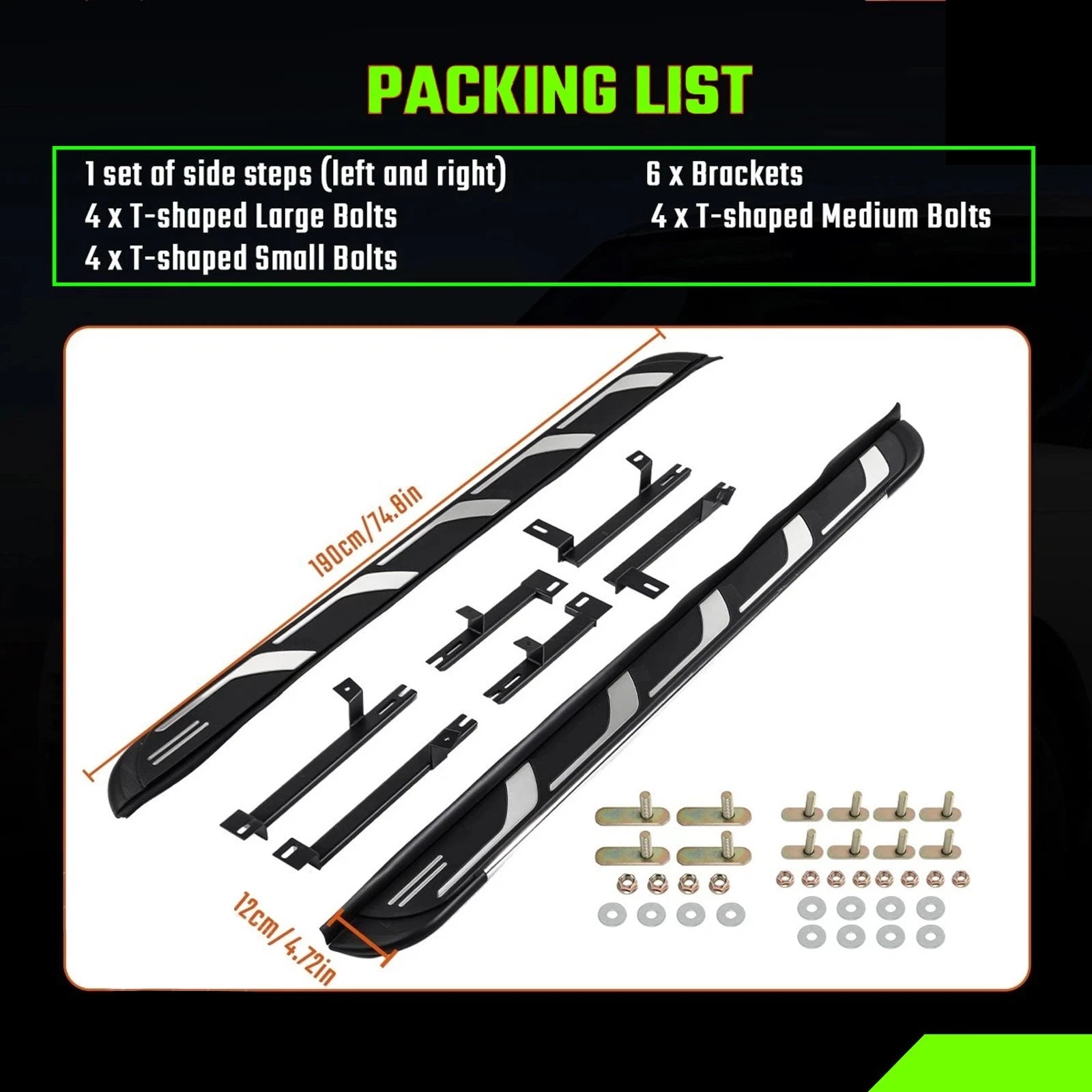 FOR AUDI Q7 2015-2023 4M 4MB ALUMINIUM RUNNING BOARDS SIDE STEPS OEM STYLE FIT