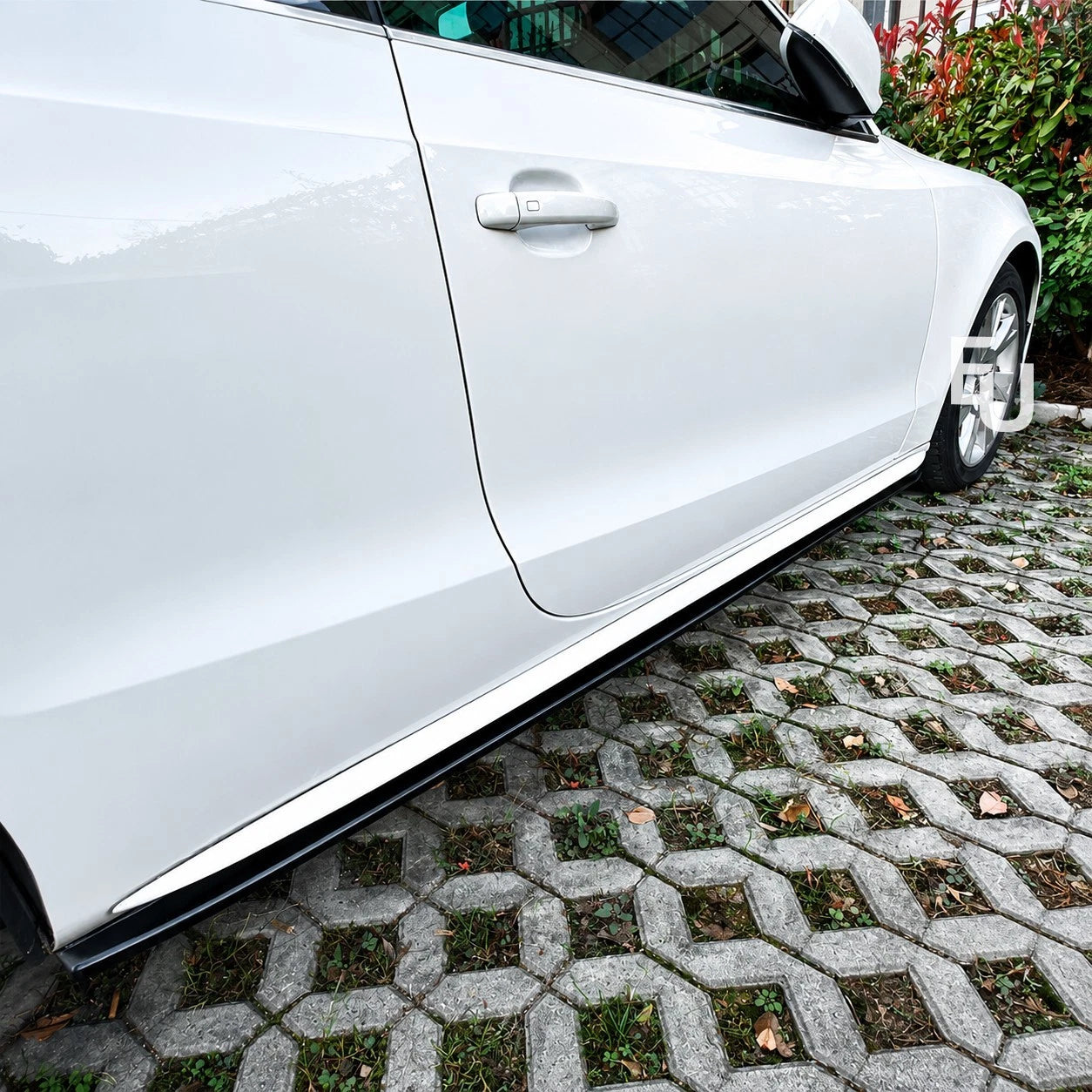 FOR AUDI A5 S LINE S5 8T COUPE SIDE SKIRT EXTENSION LIP GLOSS BLACK 2007-2017