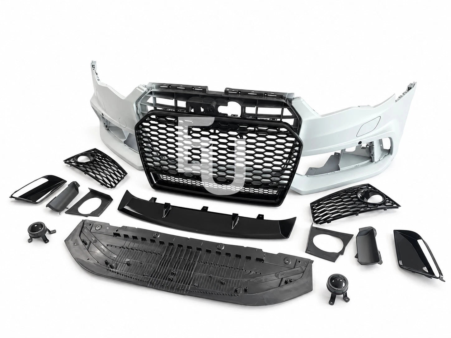 RS6 LOOK FRONT BUMPER CONVERSION BODYKIT W/SPLITTER FOR AUDI A6 S6 C7.5 15-18