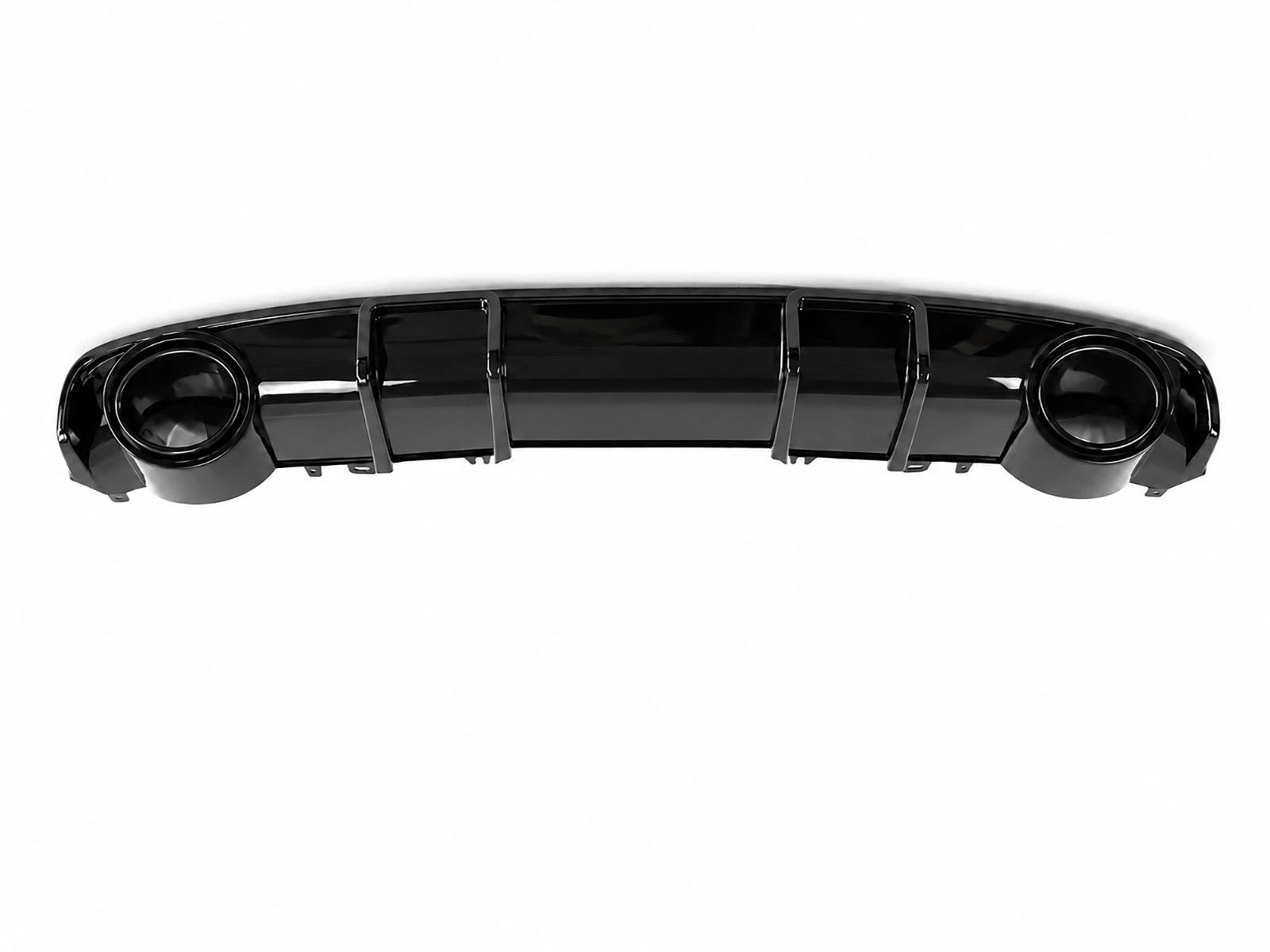 FOR AUDI A4 S4 B9 S-LINE RS4 LOOK REAR DIFFUSER W/TAILPIPE GLOSS BLACK 2015-2019