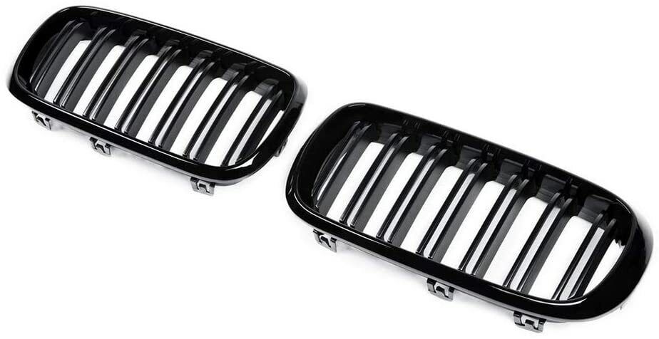 PAIR FOR BMW F15 F85 X5 F16 F86 X6 KIDNEY GRILL GRILLE GRILLS GLOSS BLACK 2014 +