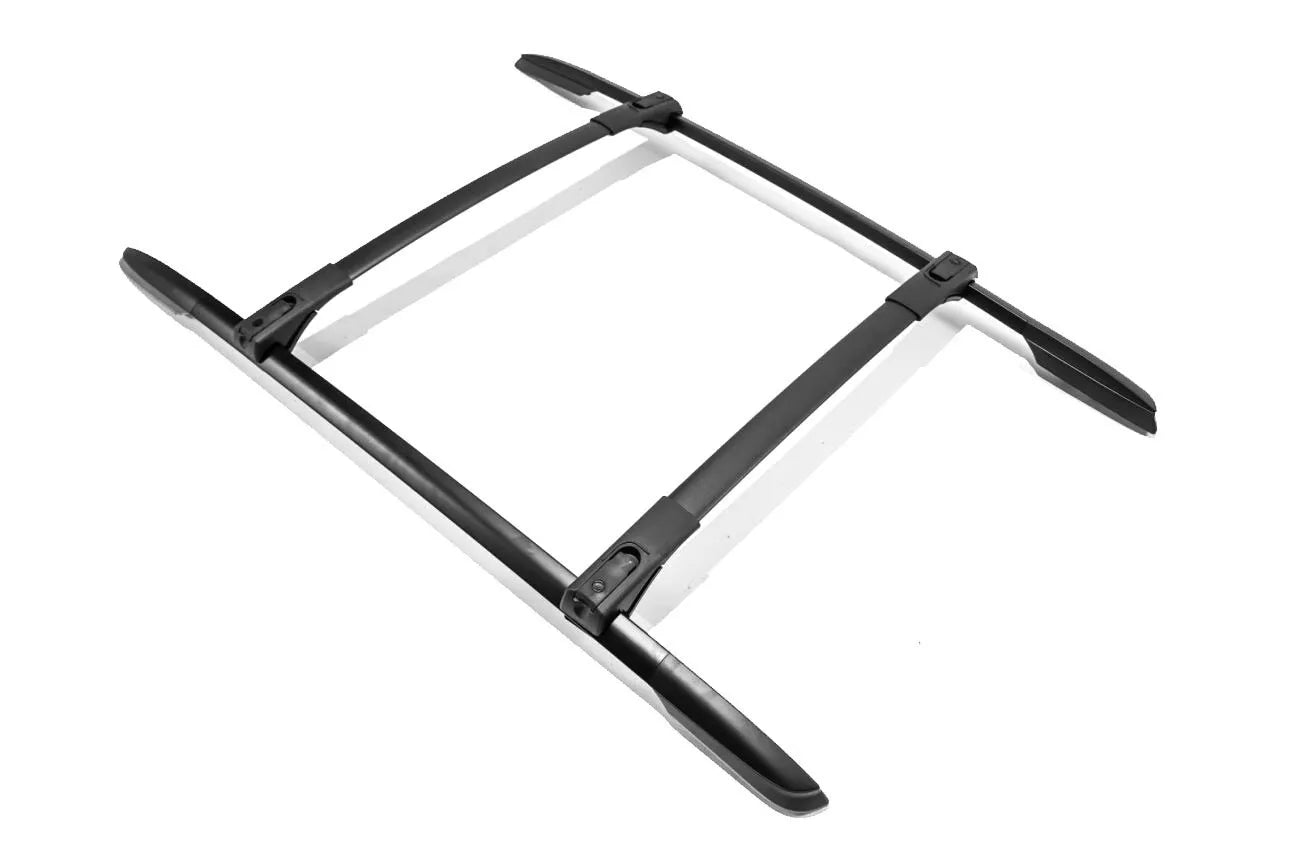 FOR TOYOTA RAV4 MK4 ALUMINIUM BLACK ROOF RAILS RACK CROSS BARS SET 2012-2019