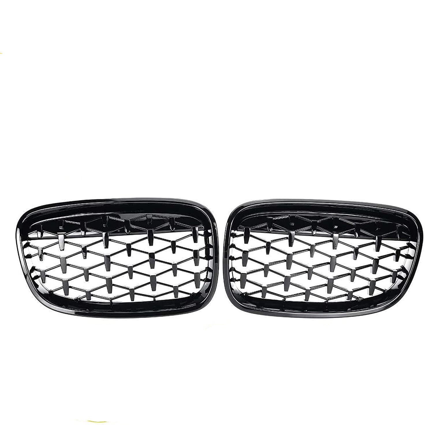 FOR BMW 1 SERIES F20 F21 GLOSS BLACK FRONT KIDNEY DIAMOND GRILL GRILLE 11-14