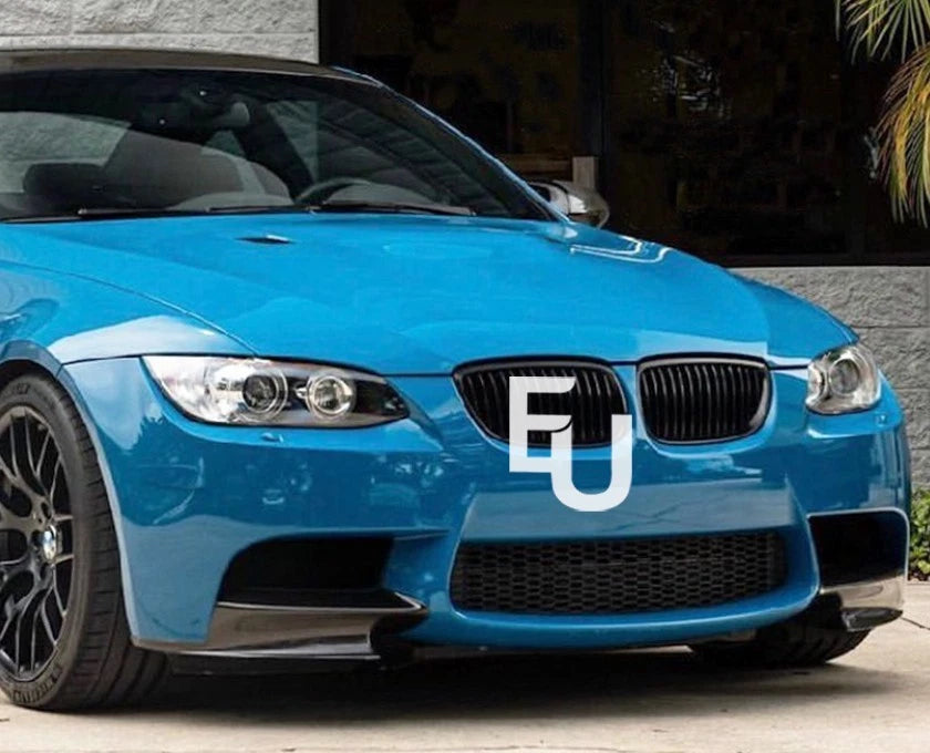 FOR BMW M3 E90 E91 E92 E93 FRONT BUMPER CORNER SPLITTERS GLOSS BLACK KIT 2007-13