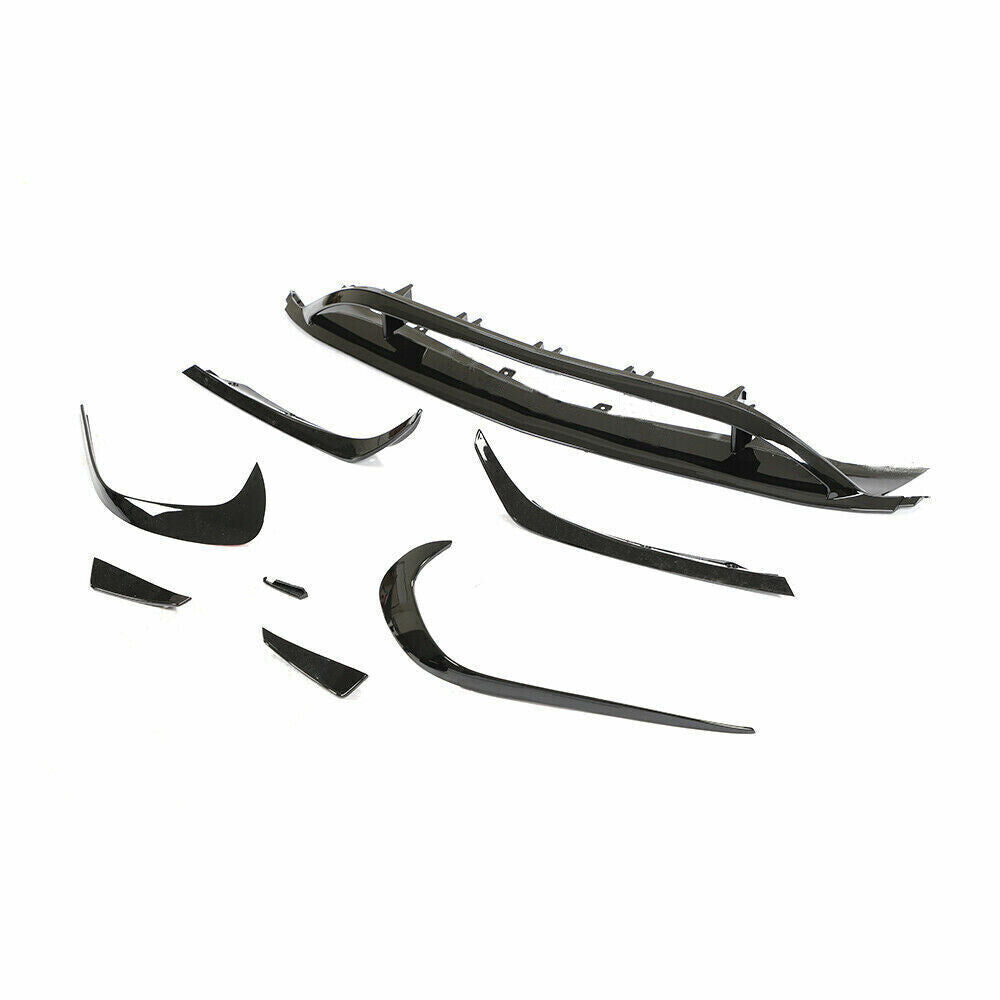 AERO KIT FOR MERCEDES A CLASS W176 AMG FRONT SPLITTER LIP FINS GLOSS BLACK 16-18