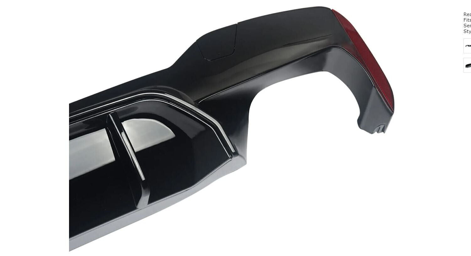 FOR BMW 5 SERIES G30 G31 REAR BUMPER DIFFUSER M5 STYLE M SPORT GLOSS BLACK 17-23