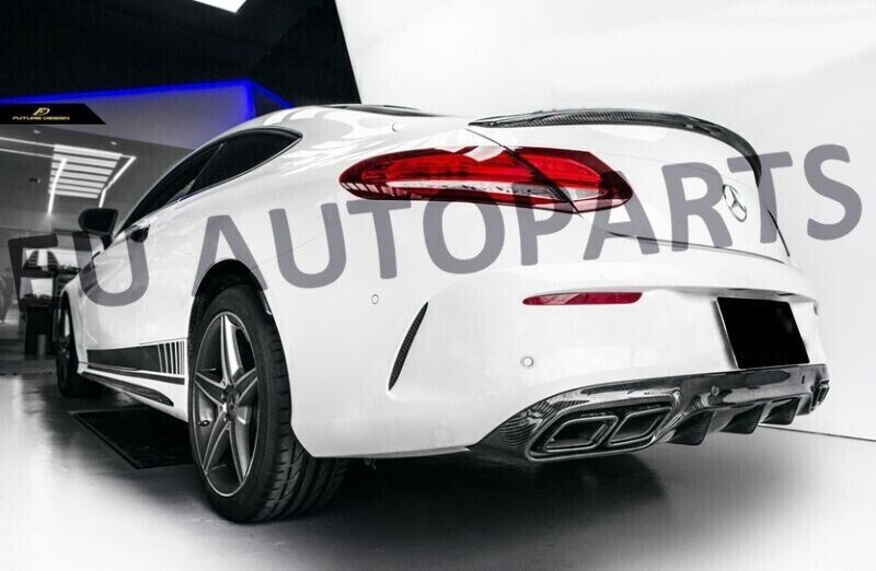 REAR BOOT SPOILER CARBON LOOK FOR 2017-20 MERCEDES E CLASS COUPE C238 AMG STYLE
