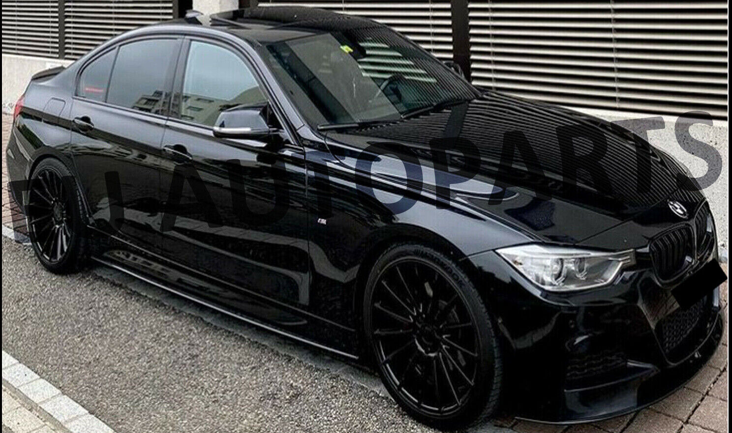 FOR BMW 3 SERIES F30 F31 M SPORT SIDE SKIRT EXTENSION CARBON FIBER LOOK 2012-19