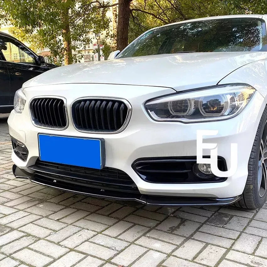 FOR BMW 1 SERIES F20 F21 LCI FRONT SPLITTER LIP STANDARD GLOSS BLACK 2015-19