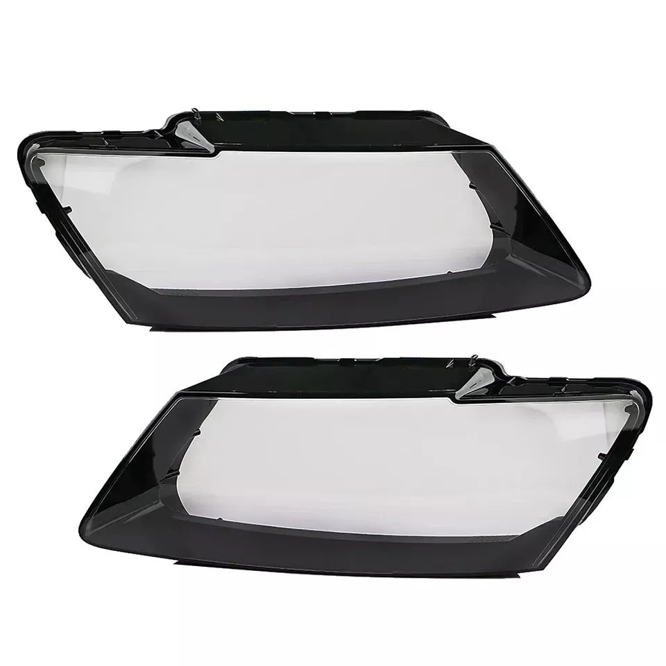 FOR AUDI Q5 8R LEFT RIGHT SIDE PAIR FRONT HEADLIGHT HEADLAMP LENS COVER 2008-12