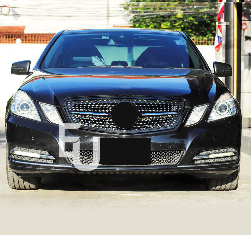 FOR MERCEDES E CLASS W212 FRONT SILVER DIAMOND GRILLE GRILL 2009-2013