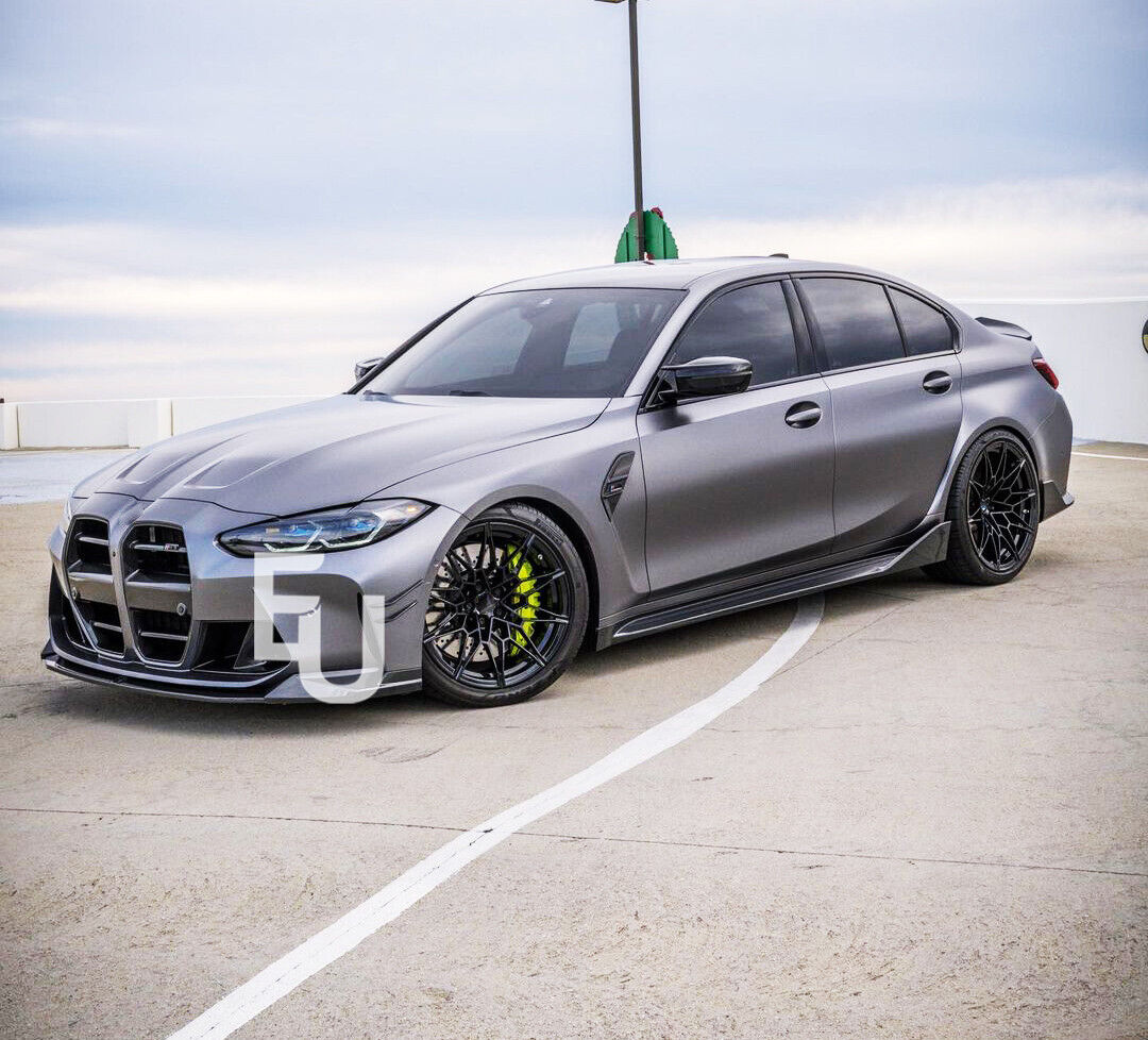 FOR BMW G80 M3 G82 G83 M4 MP STYLE SIDE SKIRT EXTENTION LIP CARBON LOOK 2020+