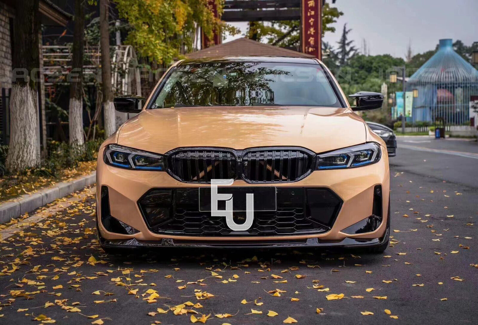 FOR BMW 3 SERIES G20 G21 LCI FRONT LIP SPLITTER SPOILER GLOSS BLACK 2022-2024