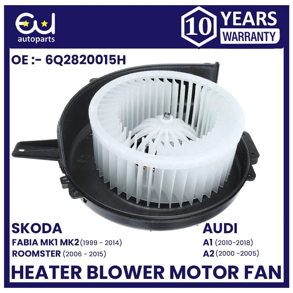 HEATER BLOWER MOTOR FAN FOR SEAT CORDOBA IBIZA MK3 MK4 SKODA ROOMSTER 6Q2820015