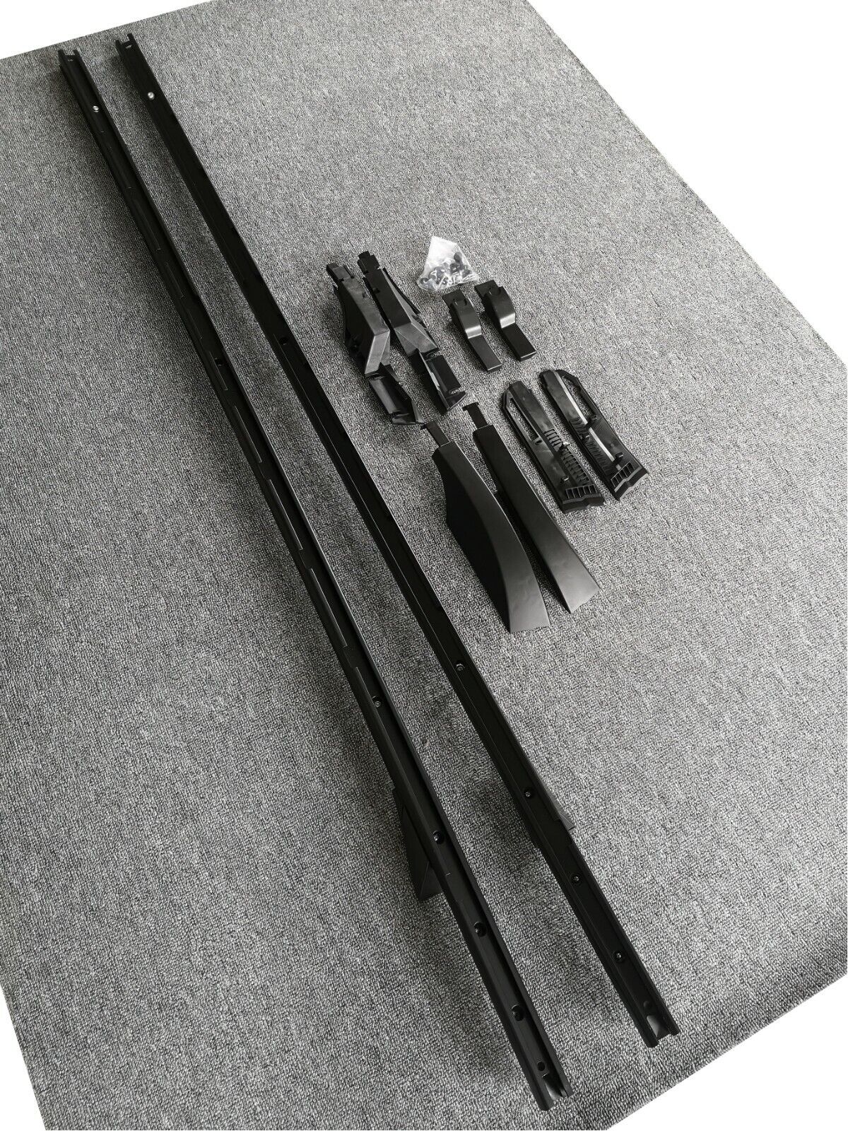 FOR LAND ROVER DISCOVERY 3 & 4 FULL BLACK RACK ROOF RAILS CROSS BARS ANTI THEFT