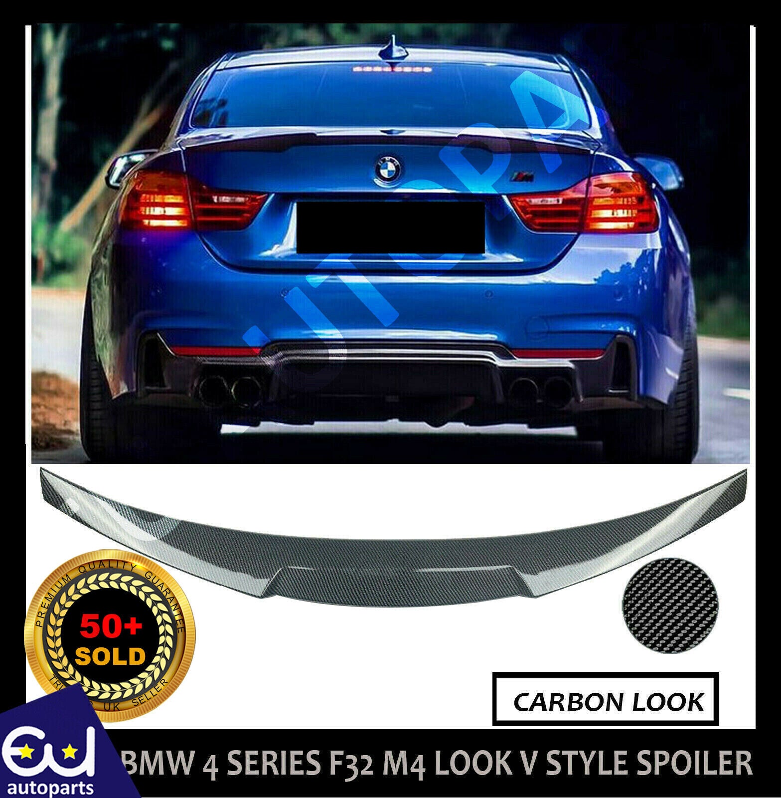 REAR BOOT SPOILER LIP FOR BMW M SPORT 4 SERIES COUPE F32 M4 STYLE 13-20 CARBON