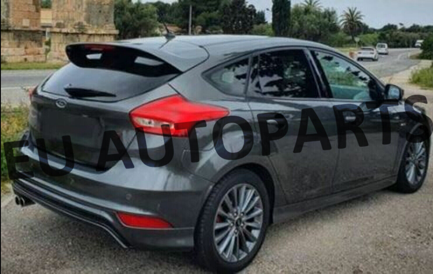 FOR FORD FOCUS ST STYLE 2012-2018 MK3 BOOT ROOF SPOILER GLOSS BLACK OEM-FIT