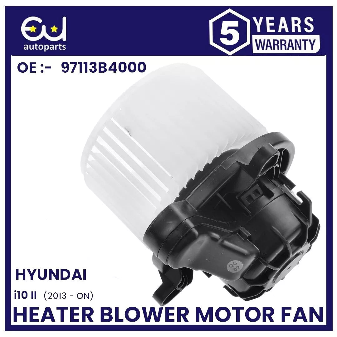 HEATER BLOWER MOTOR FAN FOR HYUNDAI I10 MK2 BA IA 2013-2023 1.0 1.2 97113-B4000