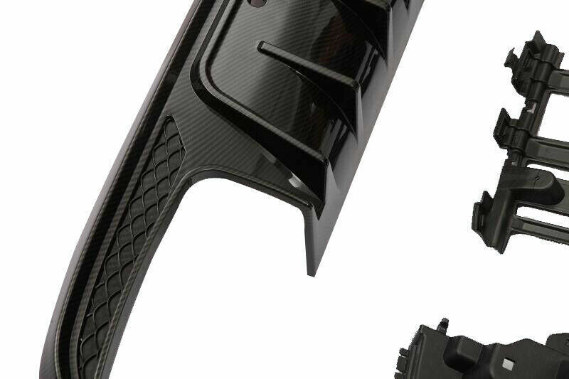 FOR MERCEDES C CLASS C205 A205 COUPE B STYLE REAR DIFFUSER+TAILPIPES CARBON LOOK