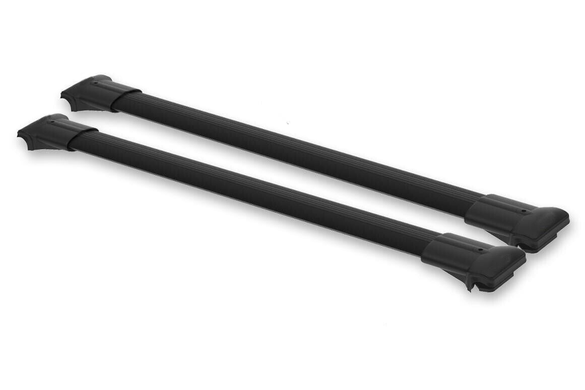 FITS Ford Custom Cross Bars Set - Fits SWB & LWB Powder BLACK 2012-on