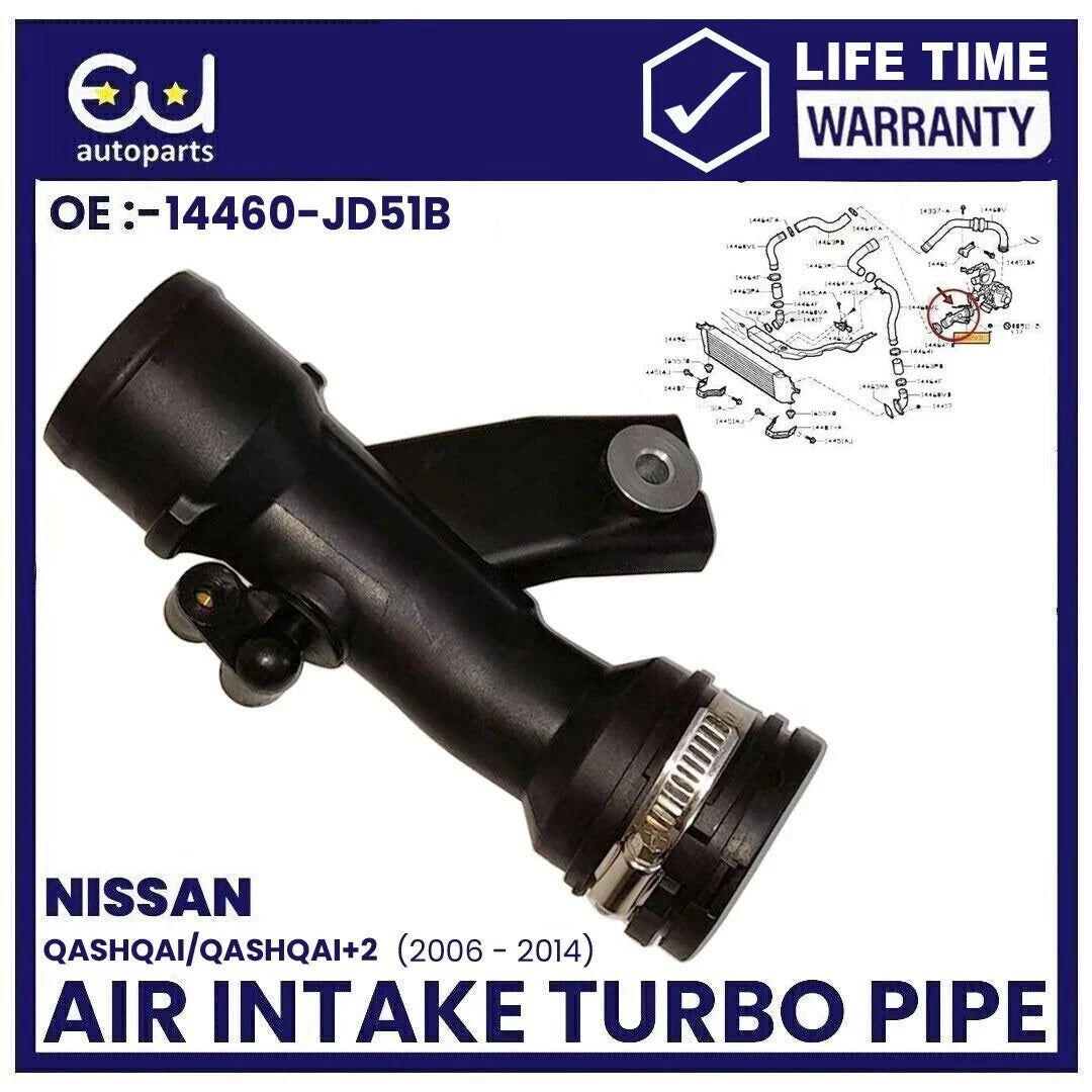 INTERCOOLER RADIATOR INLET TUBE PIPE FOR NISSAN QASHQAI/QASHQAI+2 14460-JD51B