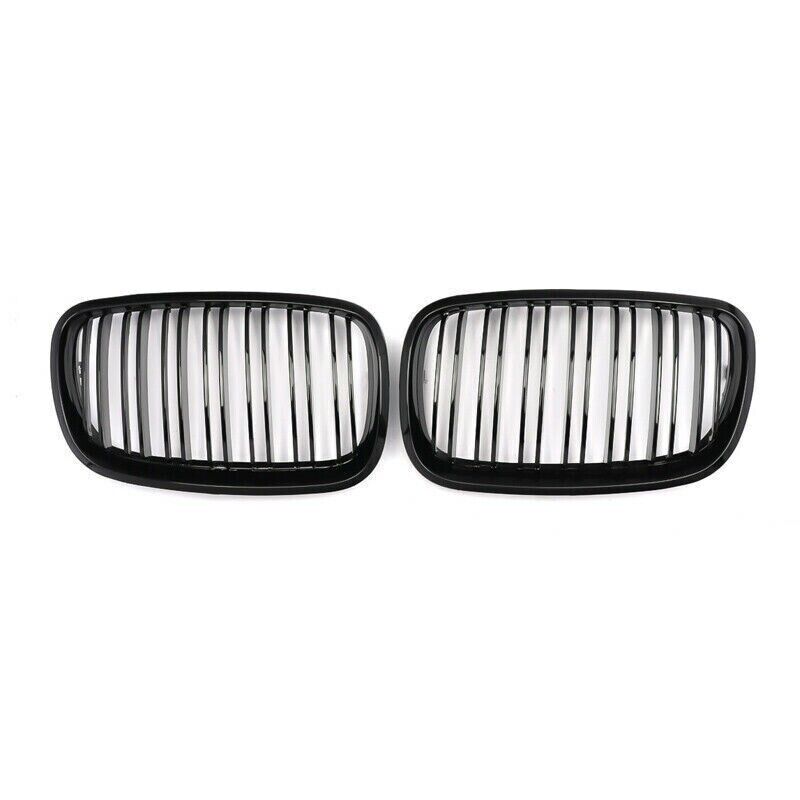 FOR BMW X5 E70 X6 E71 GRILLE GRILL GLOSS DOUBLE SLAT FRONT BUMPER KIDNEY 2007-13