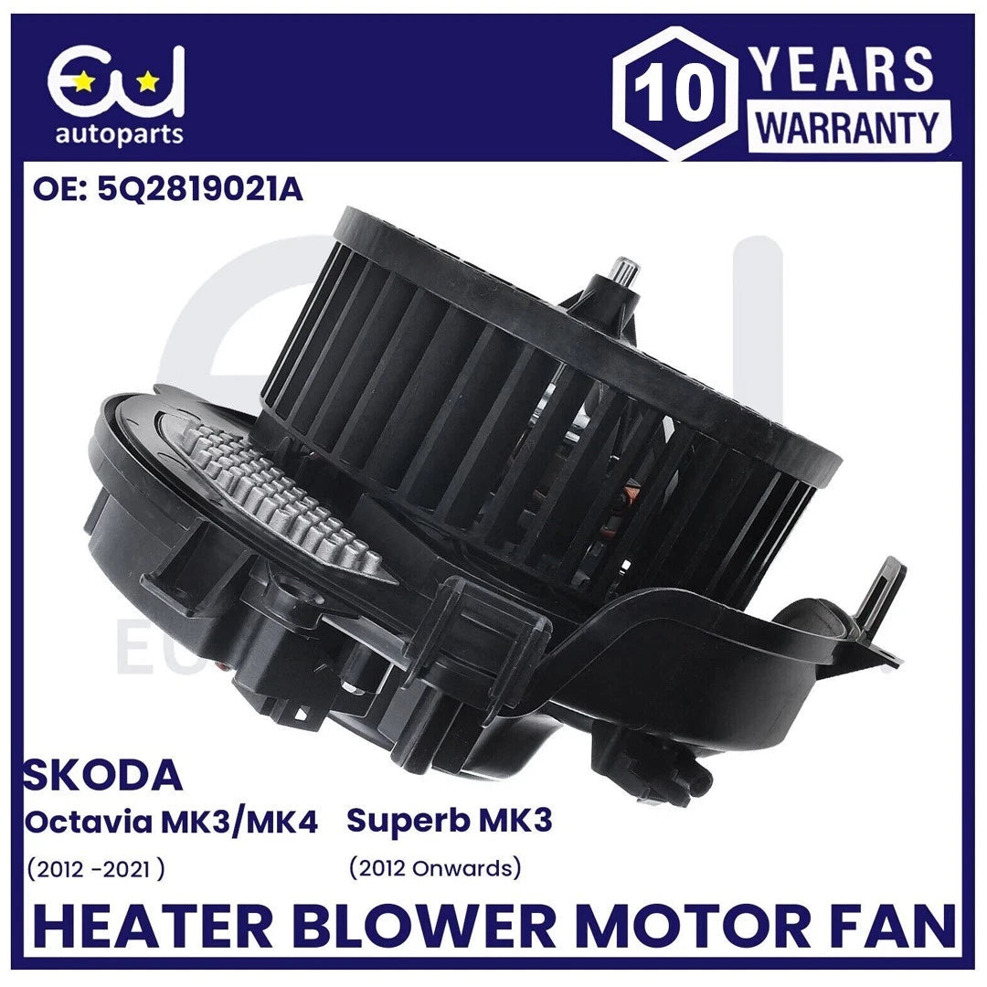 HEATER BLOWER MOTOR FAN WITH RESISTOR FOR SKODA OCTAVIA MK3 MK4 SKODA SUPERB MK3