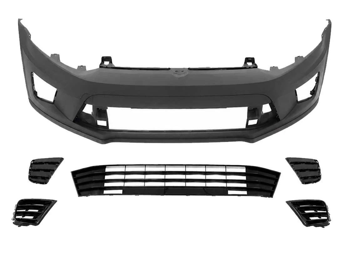 FOR VW POLO 2009-2017 FRONT BUMPER COMPLETE WITH GRILLES WRC STYLE