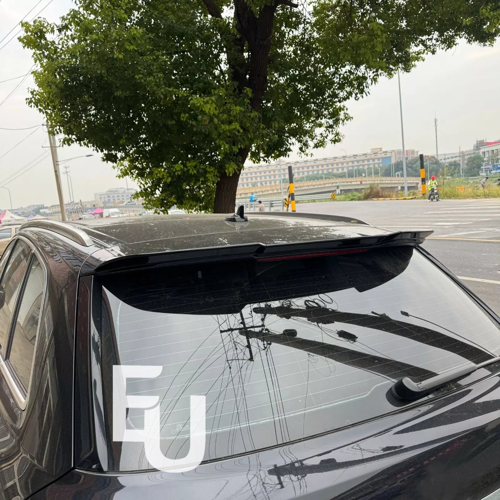 REAR ROOF BOOT WING SPOILER LIP GLOSS BLACK FOR AUDI Q7 SQ7 S LINE 4M 2020+